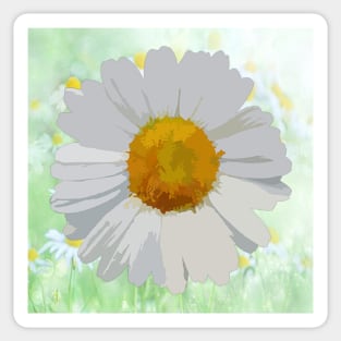 Flower Design Floral Watercolor Daisy Garden Lover Gift Sticker